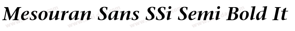 Mesouran Sans SSi Semi Bold Italic字体转换